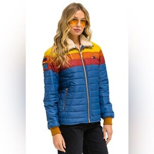 🎸AVIATOR NATION🎸🔥NWT🔥Unisex Traveler Lightweight Jacket in Sea//Red—XS